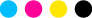 4 puntos de los colores CMYK